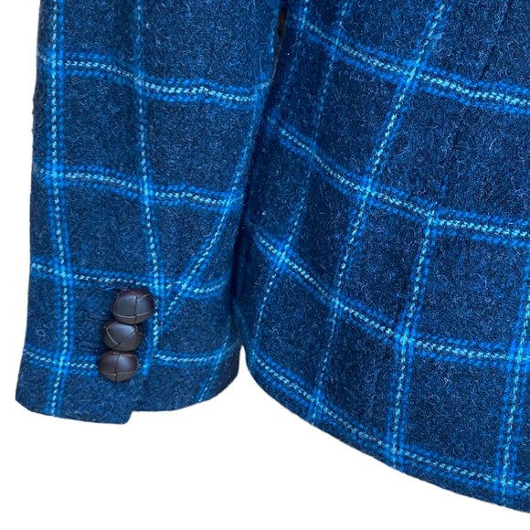 Talbots Wool Plaid Duck Blazer Preppy Riding Academia Countryside Old Money-4 - Picture 12 of 16